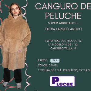 Canguro Peluche Talla M Camel